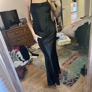 Dissh black silk formal dress